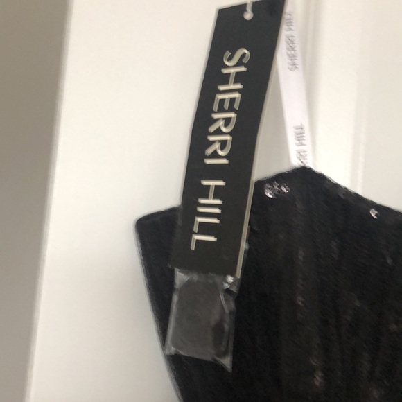 Sherri Hill black high/low strapless gown - Picture 8 of 10